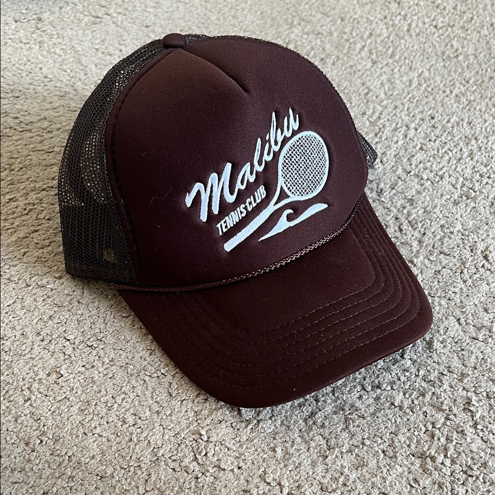 Brown Malibu Tennis Club Trucker Hat